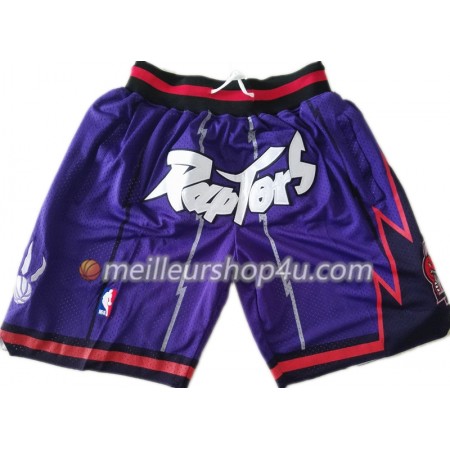 Homme NBA Toronto Raptors Shorts à poche Noir Swingman